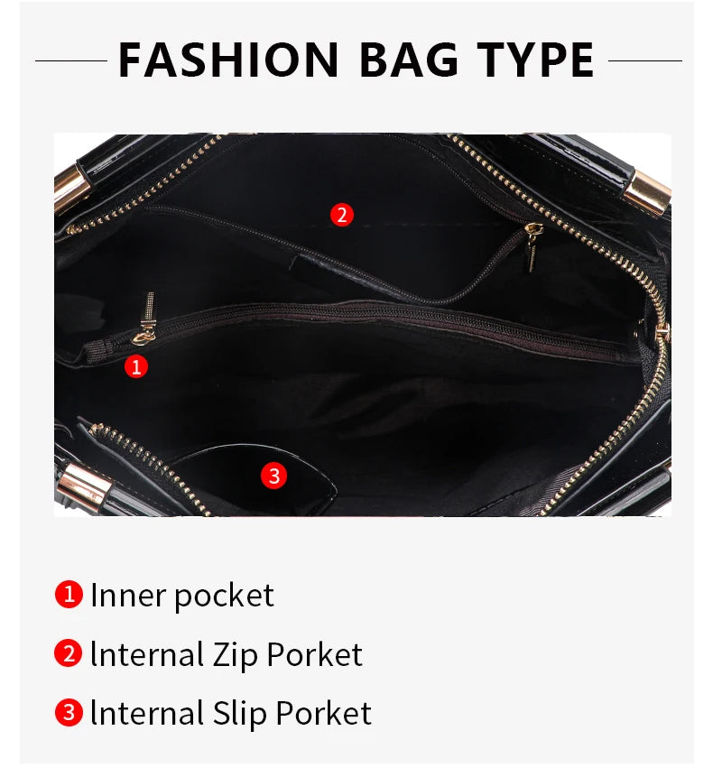 Crocodile Pattern Leather Handbag
