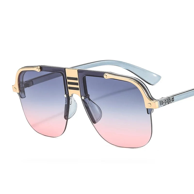Fashion Sunglasses Men Shield Gradients Lens