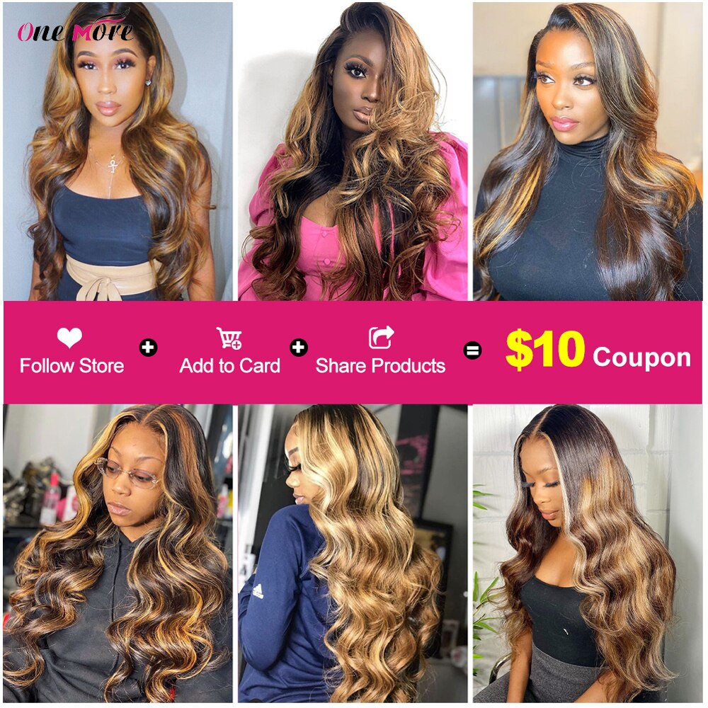 Highlight Bundles With Frontal 13x4 Brazilian Body Wave Bundles With Frontal Free Part 3 Bundles With Frontal 100% Human Hair