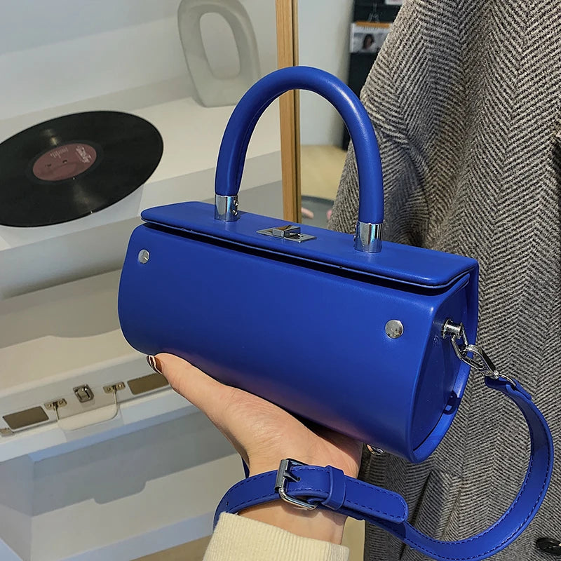 Luxury Brand Barrel-Shaped Clutch Handbag