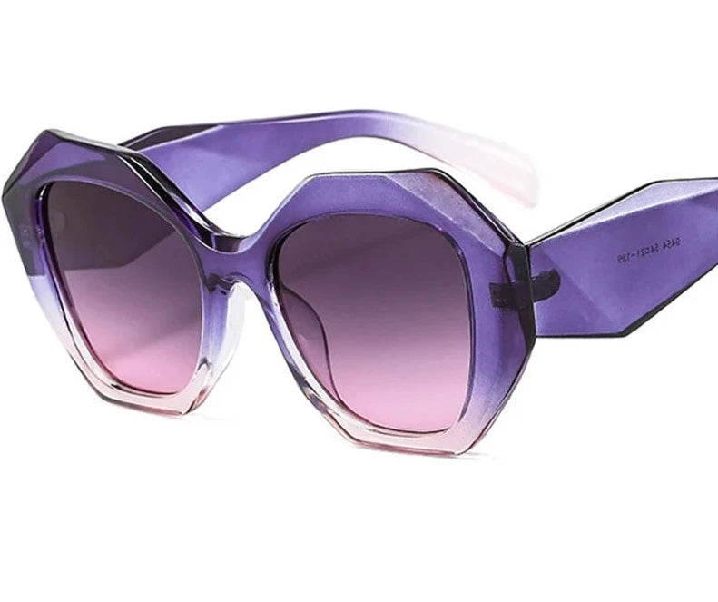 Retro Jelly Oversized Irregular Polygon Sunglasses