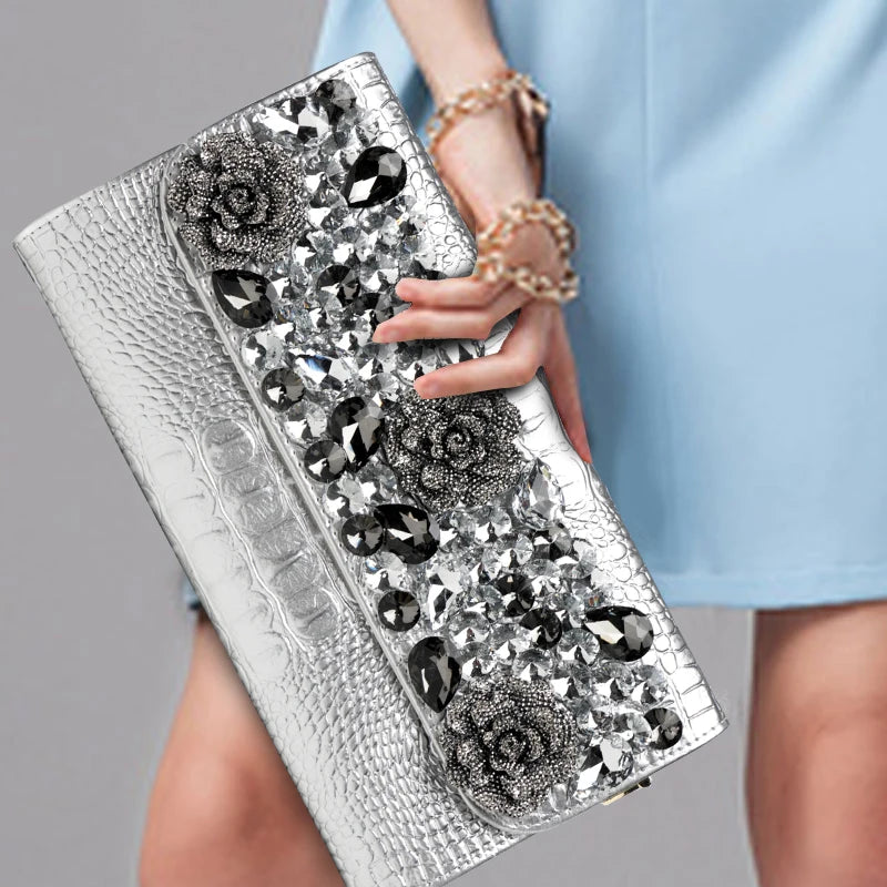 Genuine Leather Real Cowhide Envelope Clutch