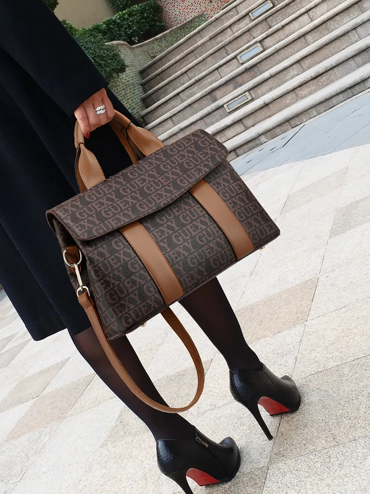 Leather Crossbody Shopping Tote Bag Sac