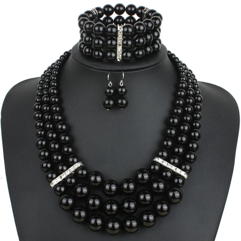 Handmade Beads Necklace Bracelet Earrings Pack Bohemian Statement