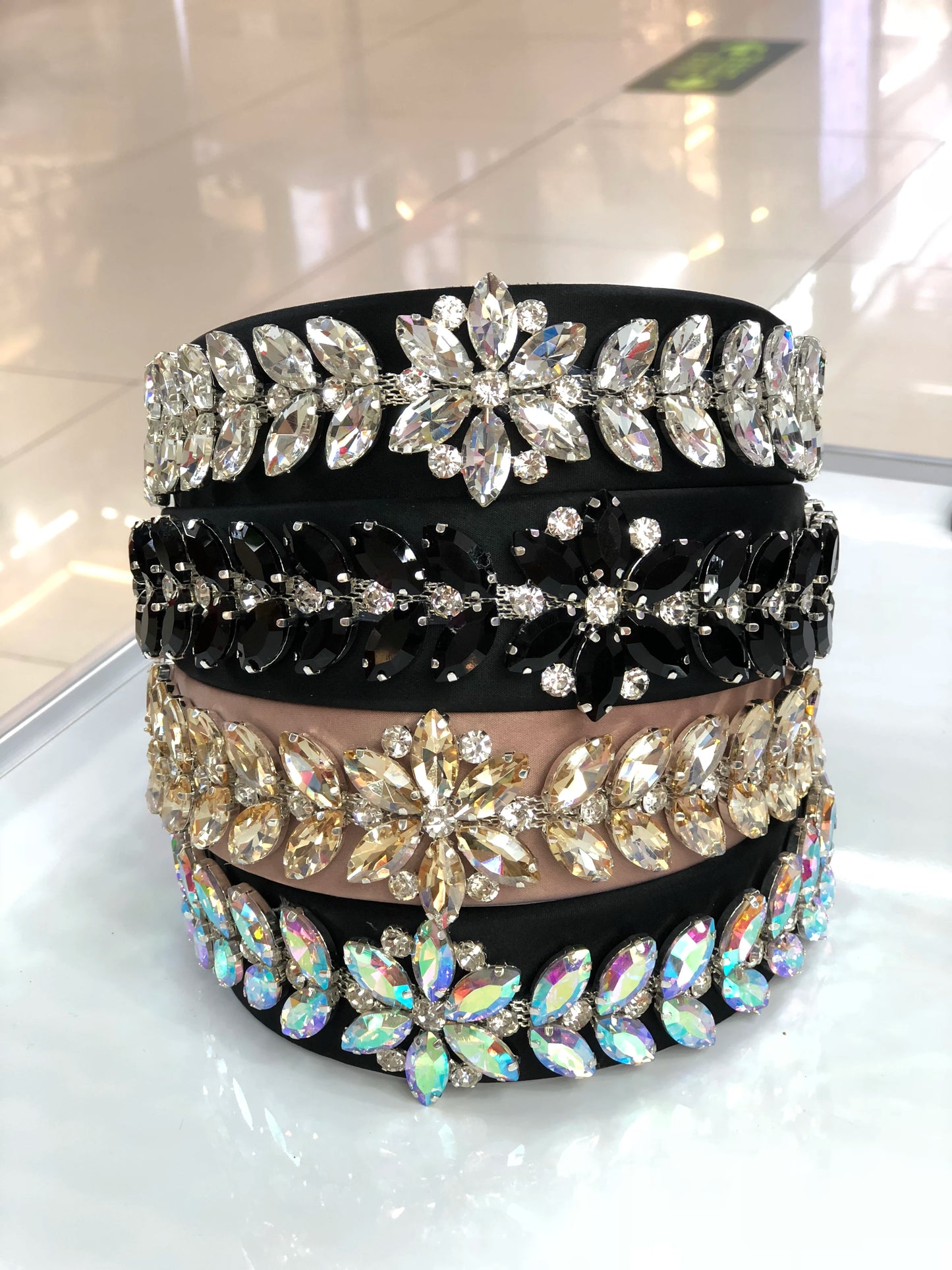 Colored Glass RhineStone Hairband Headband