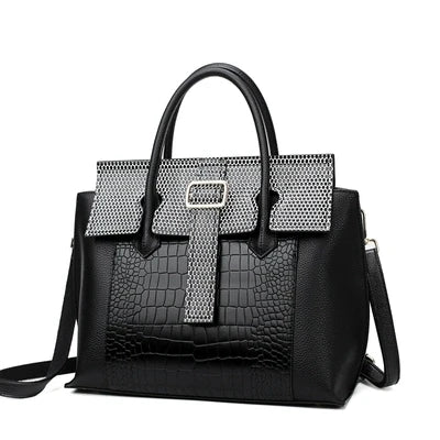PU Leather Women Hand bags Crocodile Pattern Tote Bag