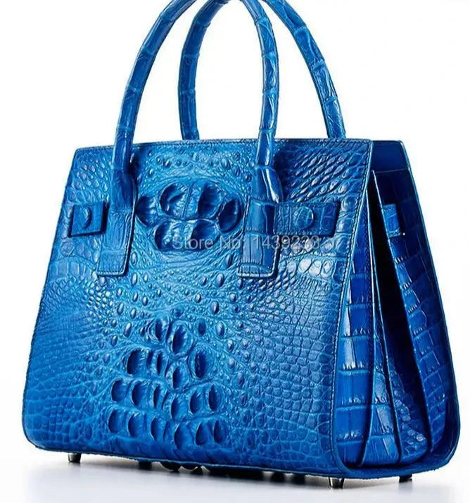 100% Genuine Crocodile Skin Leather Tote