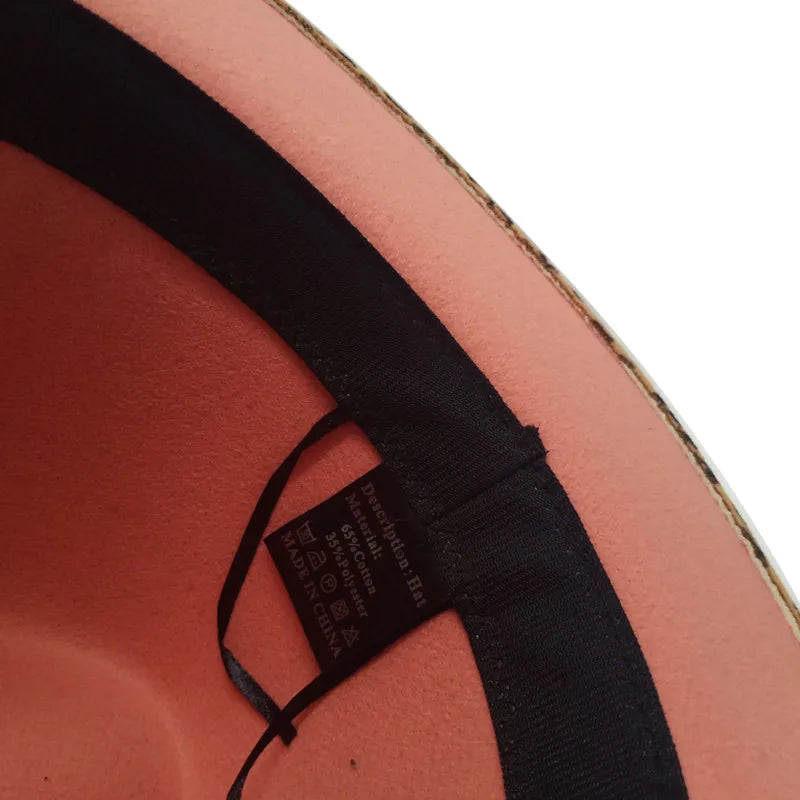 Fedora Hat Pink or Red Bottom Two Tone