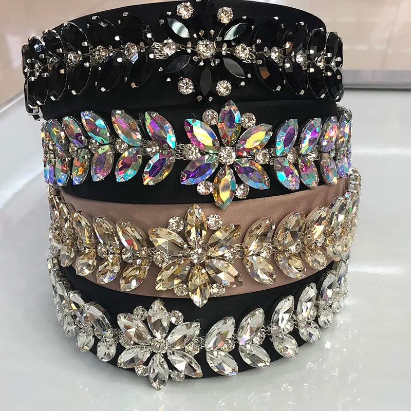 Colored Glass RhineStone Hairband Headband