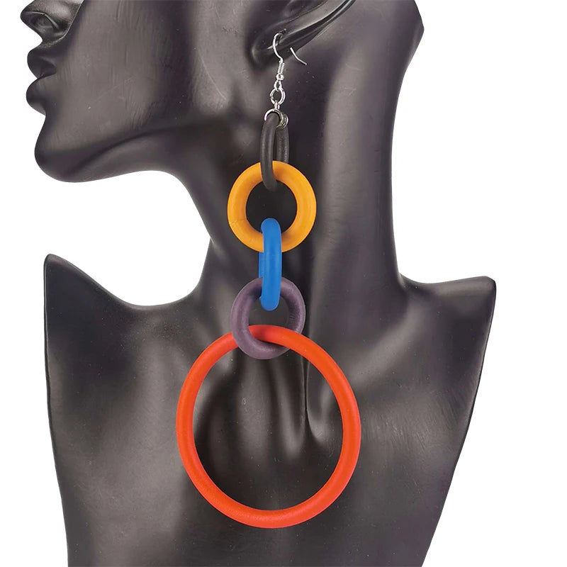 Big Drop Earrings For Women Long Earrings