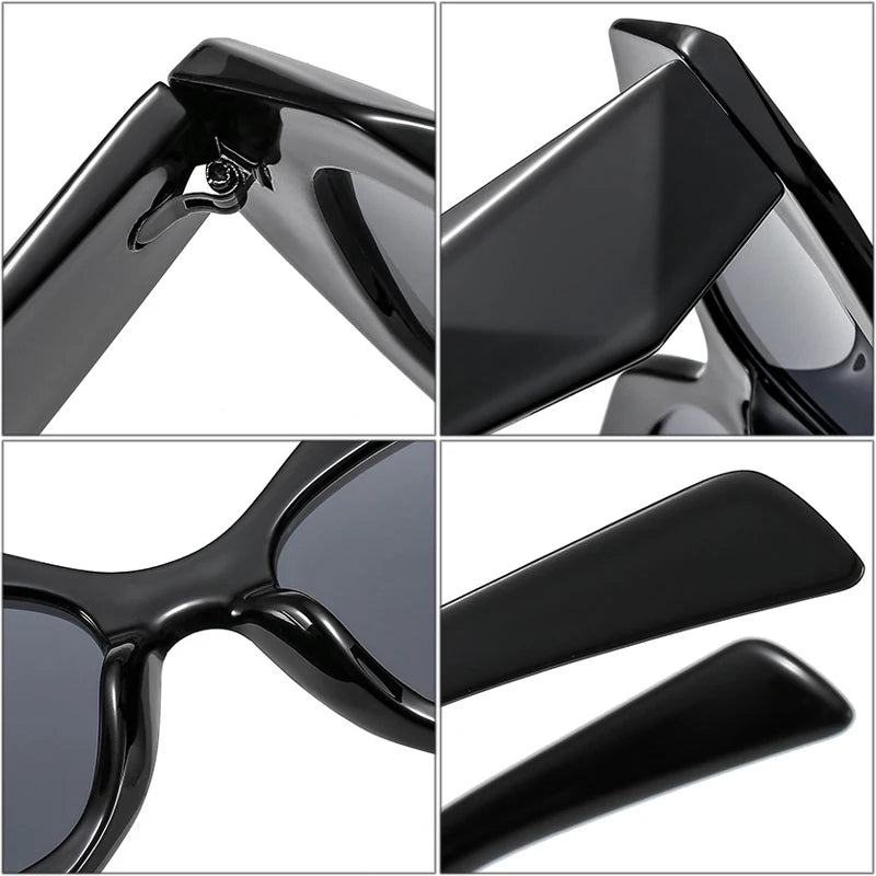 Retro Jelly Oversized Irregular Polygon Sunglasses