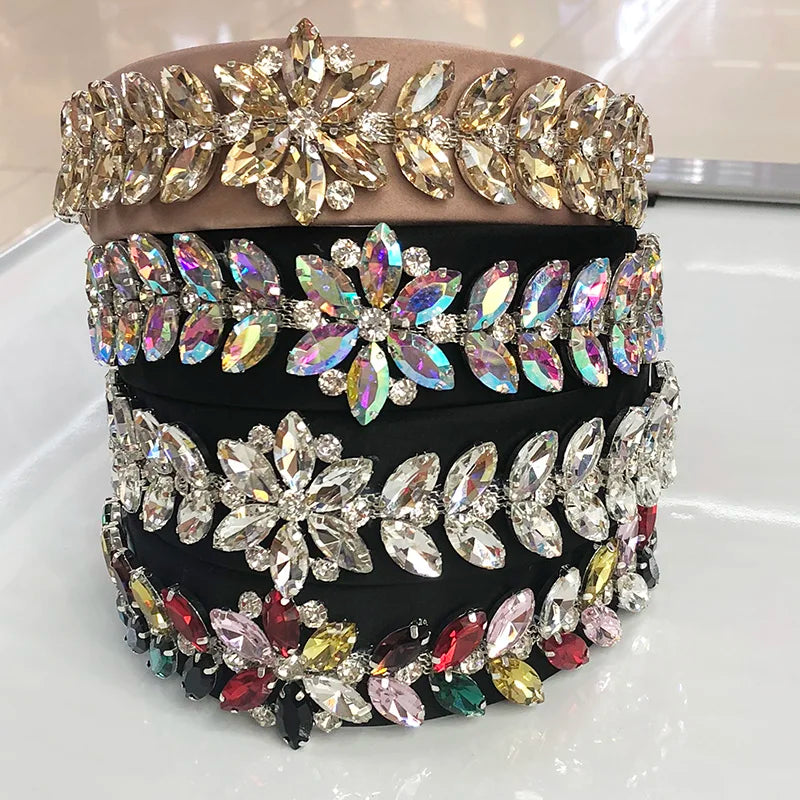 Colored Glass RhineStone Hairband Headband
