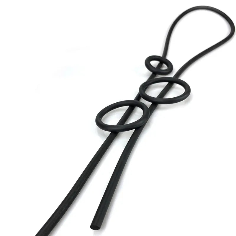 UKEBAY New Round Circle Pendant Necklaces For Women Long Necklace Handmade Rubber Elasticity Chains Leather Jewelry Wholesale