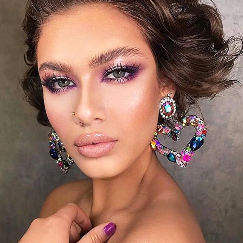 Rhinestone Earrings For Women Earrings Statement
