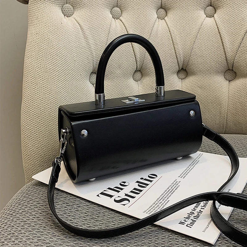 Luxury Brand Barrel-Shaped Clutch Handbag