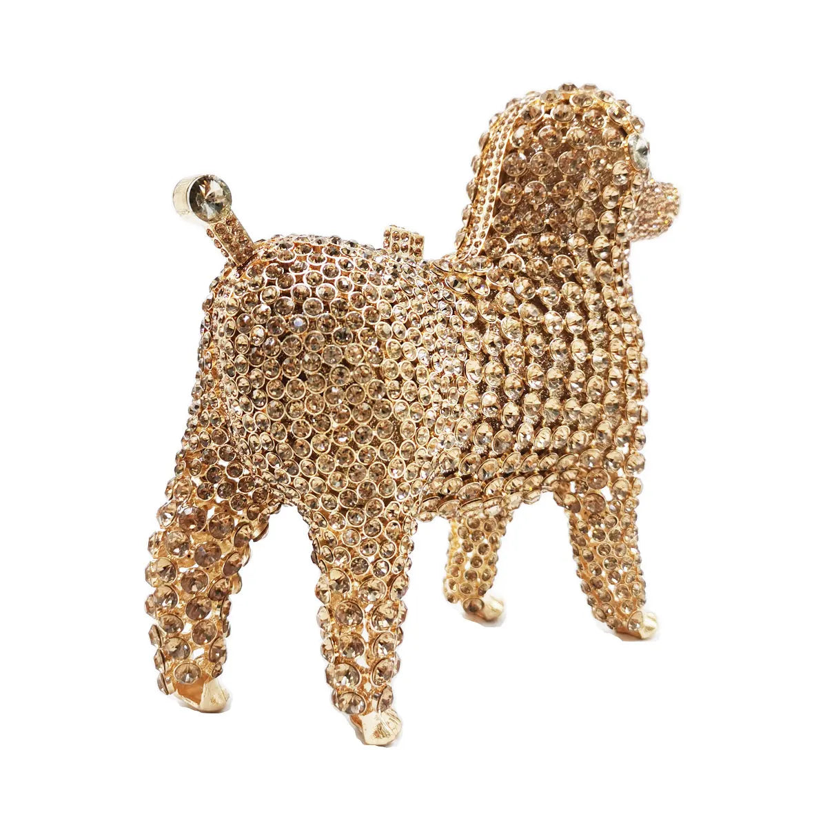 Luxury poodles Designer Animal Crystal Clutch Evening Bags Lovely Golden Dog Wedding Purse Women Party Purse Day Clutches SM