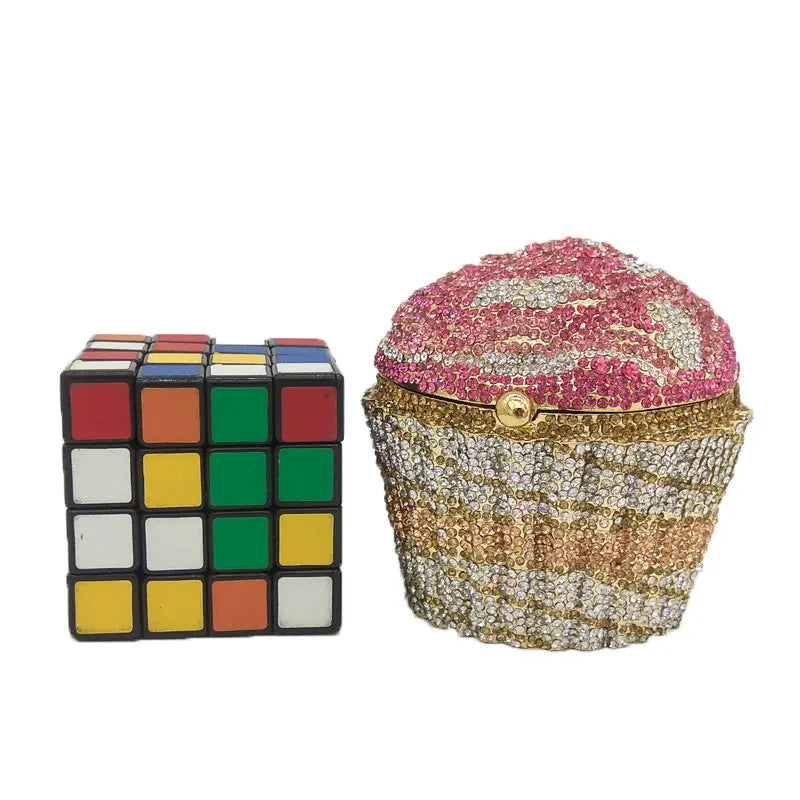 CUPCAKE CRYSTAL CLUTCH PURSE