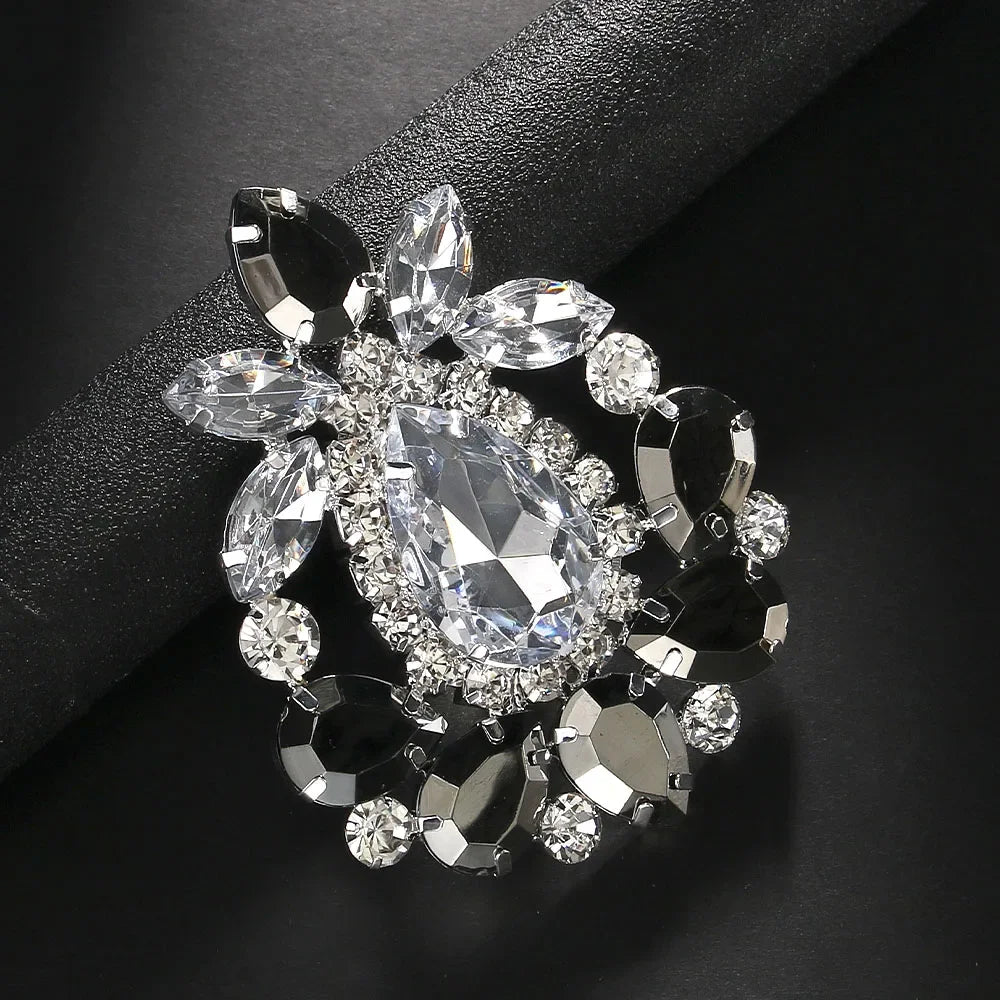 Exaggerated Rhinestone Large Ring
