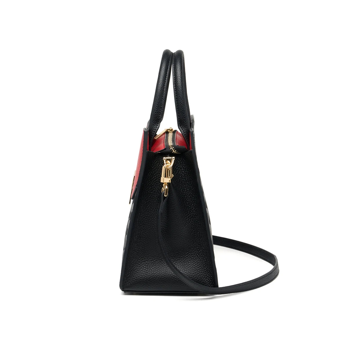 100% Genuine Leather Red Cover Black Body Shoulder Messenger Bags