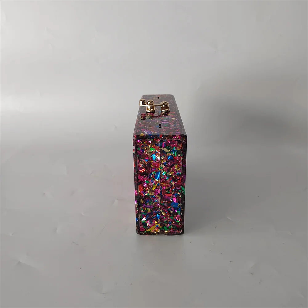 Colorful Glitter Messenger Bag