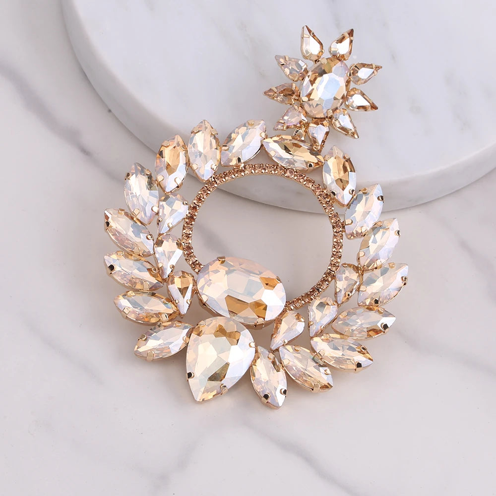 Statement Earrings Oversize Round Bright Dangle