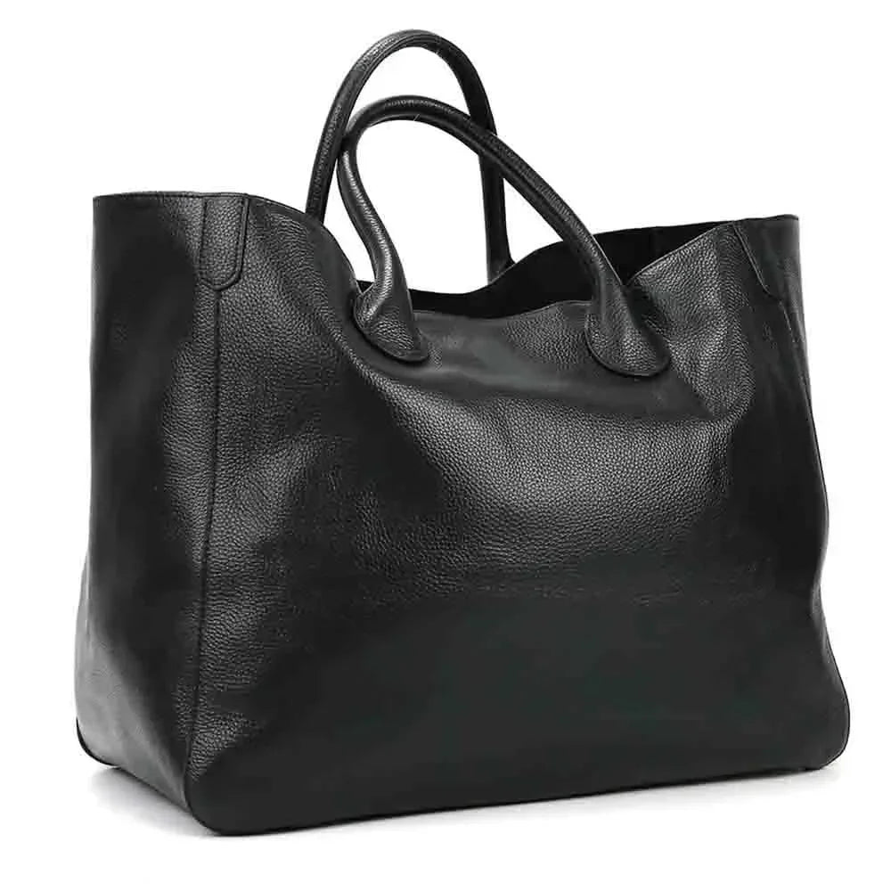 Genuine Leather Bucket Tote