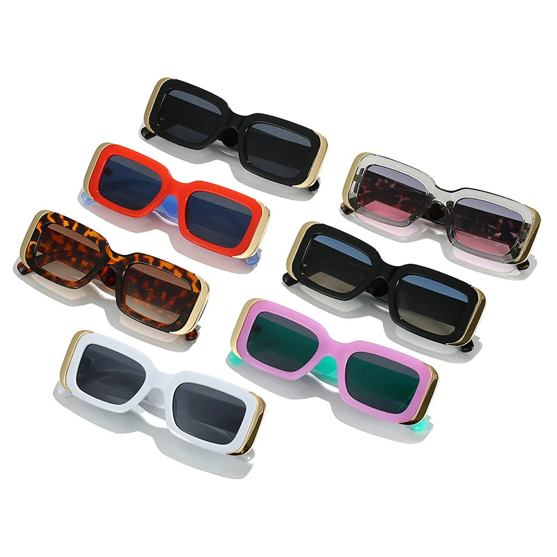 Square Sunglasses Jelly Color Shades UV400