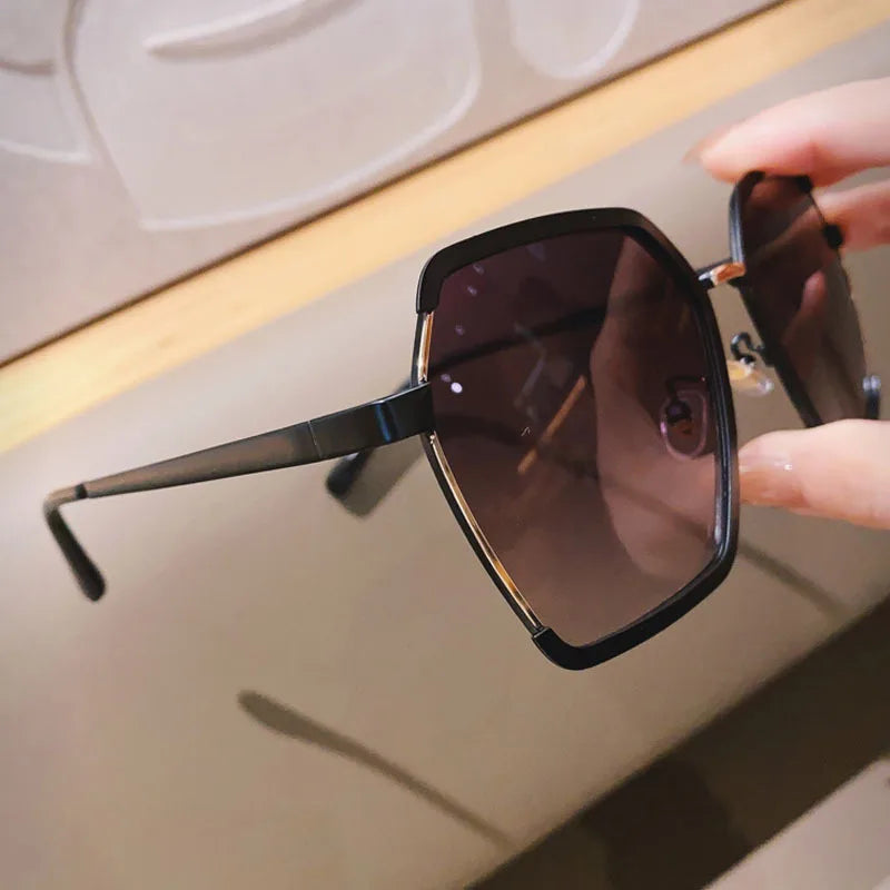 Square Sunglasses for Men Oversized White Tea