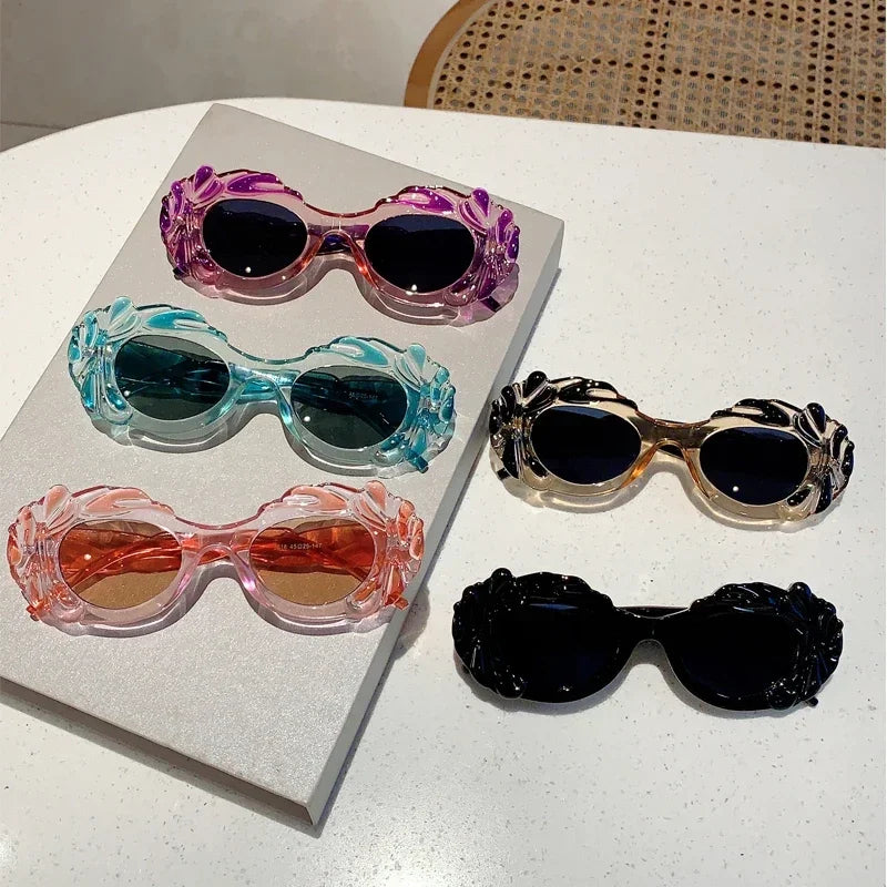 Vintage Oval Women Sunglasses Stylish Shades