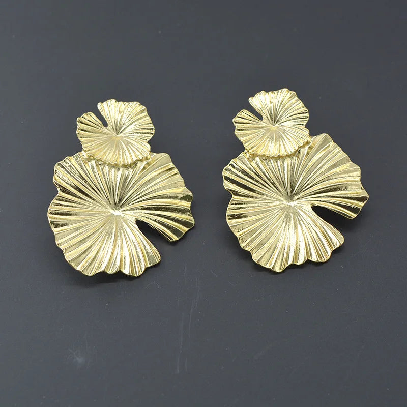 Big Exaggerated Flower Dangle Earrings