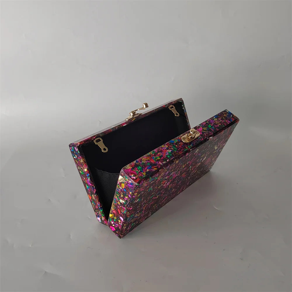 Colorful Glitter Messenger Bag