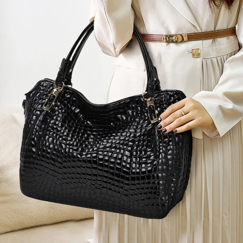 Crocodile Pattern Leather Shoulder Messenger Bags