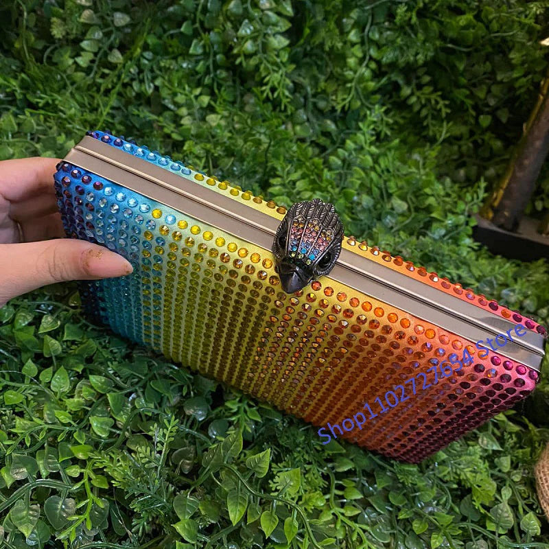 Mettalic Multi Colorful Patchwork Handbag