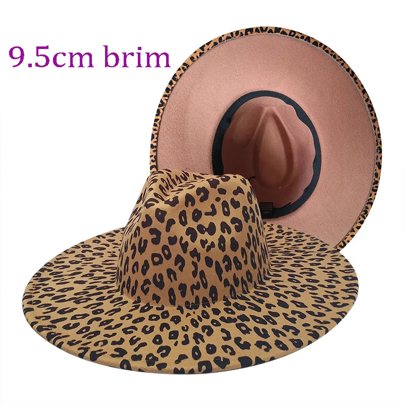 Fedora Hat Pink or Red Bottom Two Tone