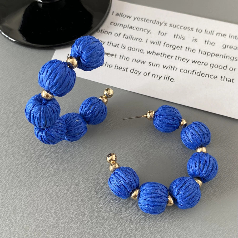 Blue Statement Earrings