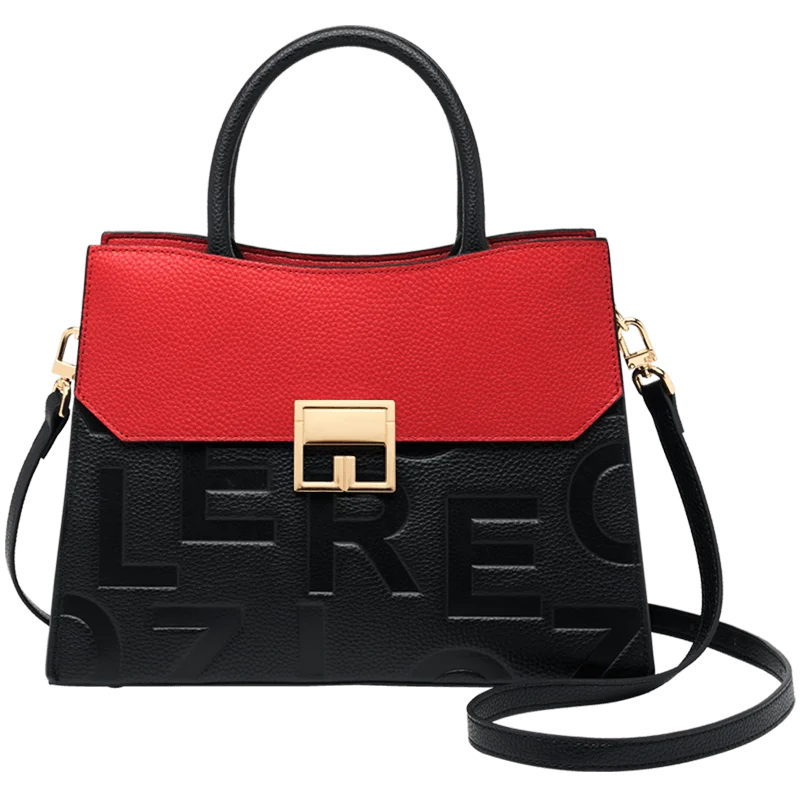 100% Genuine Leather Red Cover Black Body Shoulder Messenger Bags