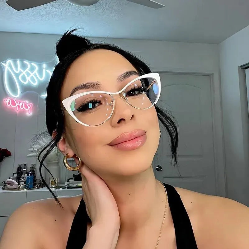 1pc Cat Eye Anti-blue Light Glasses For Women's Daily Life