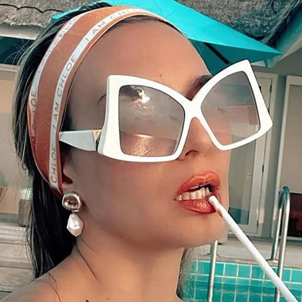 Unique Oversized Punk Butterfly Sunglasses