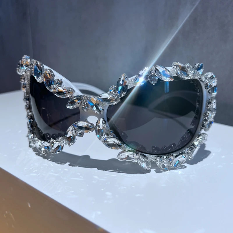Diamond Oversized Punk Sunglasses