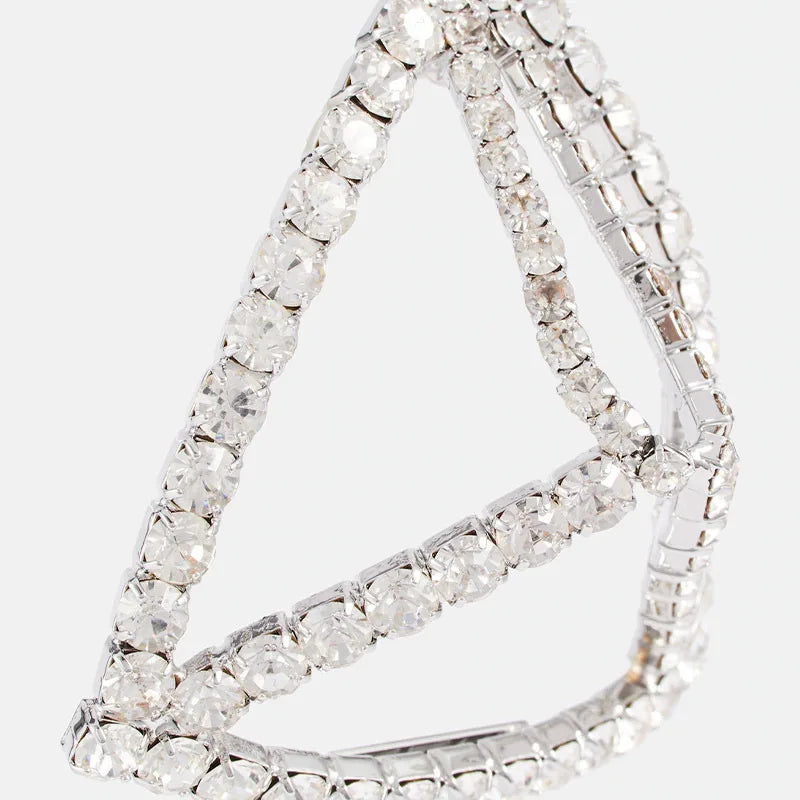Rhinestone Triangle Dangle Earrings
