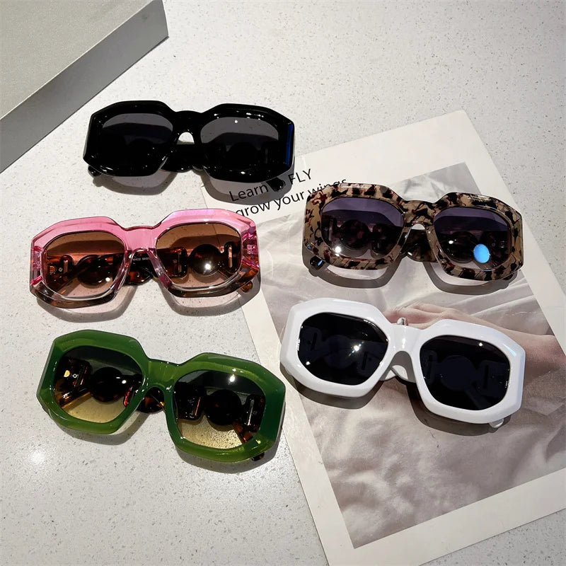 Vintage Oversize Sunglasses Women Gradient Shades