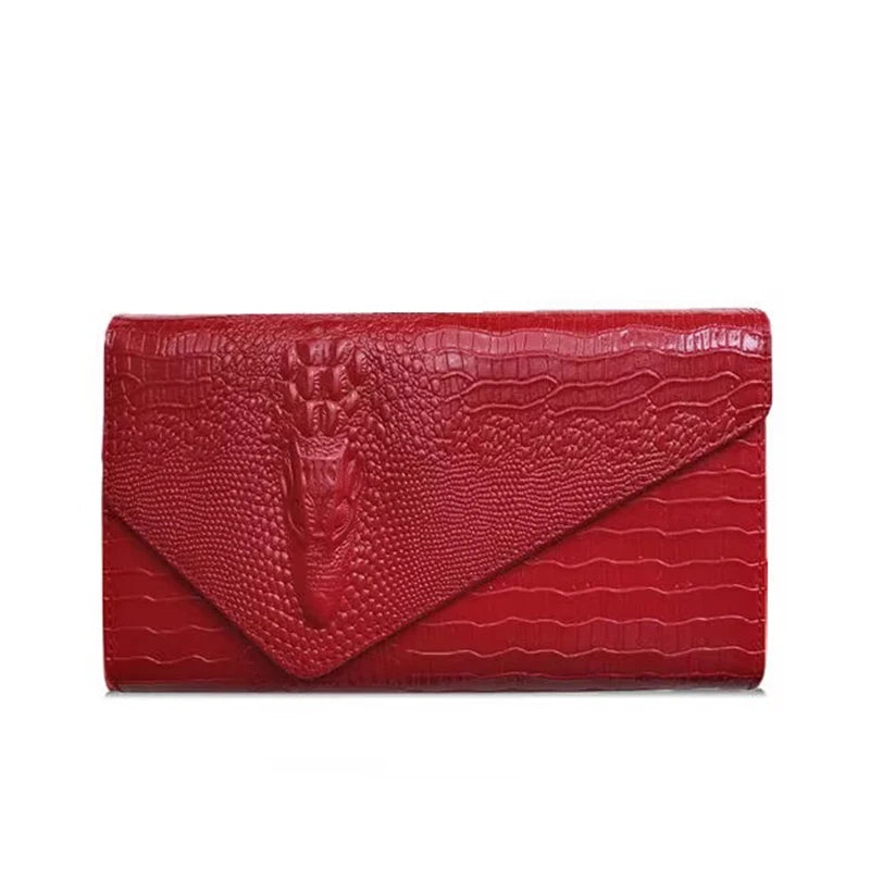 Luxury Crocodile Bags Women Leather Chain Crossbody Bags Clutch