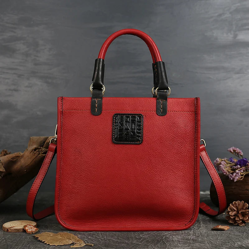 Genuine Leather Luxury Vintage Handbag