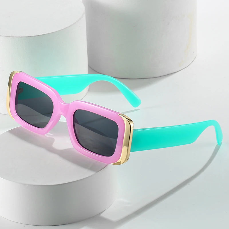 Square Sunglasses Jelly Color Shades UV400