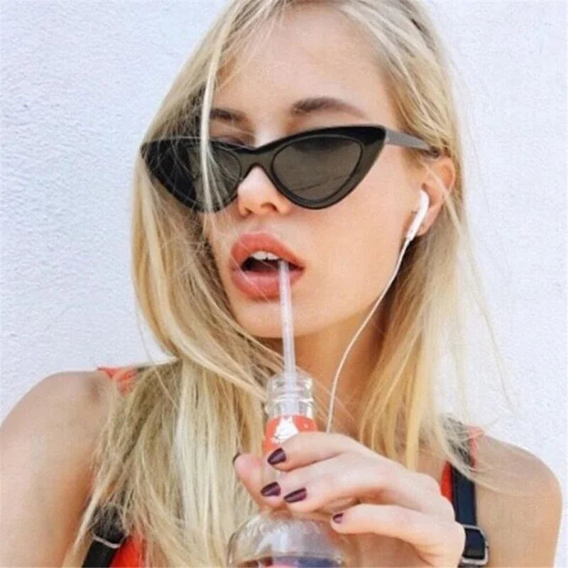 Fashion Cat Eye Sunglasses Women Vintage Oversized Shades UV400 Triangle Sun Glasses Female Goggle Eyewear Gafas De Sol