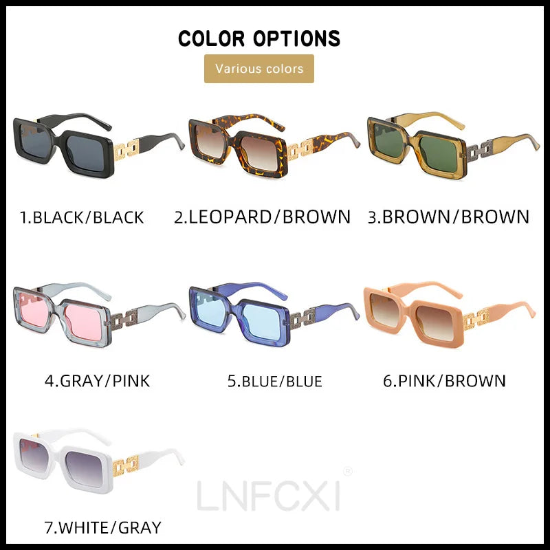 Retro Square Trendy Pink Diamond Connecting Frames