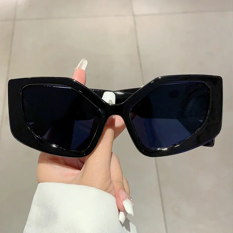 KAMMPT New Polygon Women Sunglasses Vintage Multi Gradient Candy Color Shades 2023 Trendy Brand Designer Travelling Eyewear