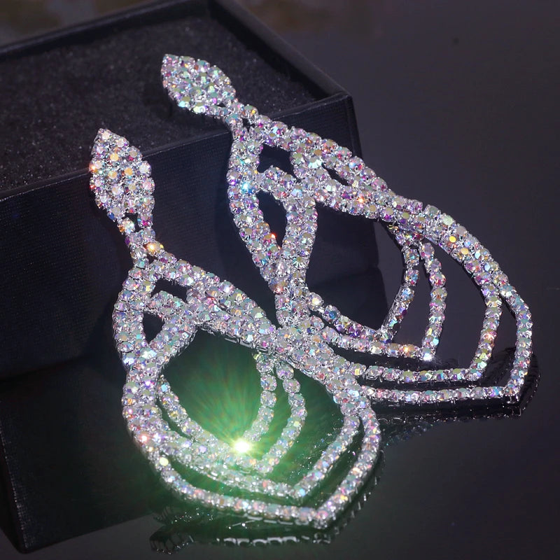 Crystal Long Drop Earrings