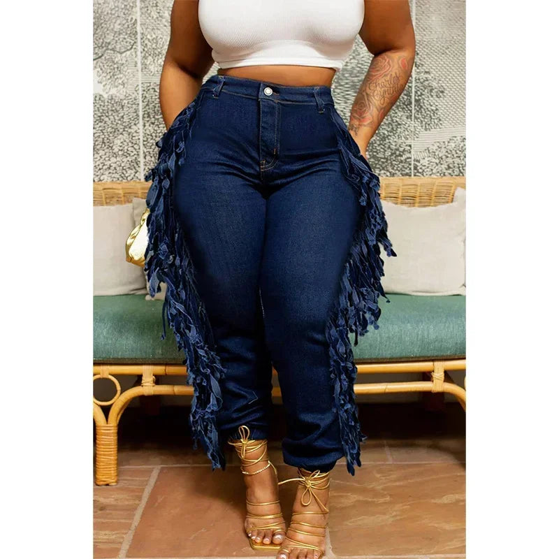Tassel High Waist Cargo Streetwear Pockets