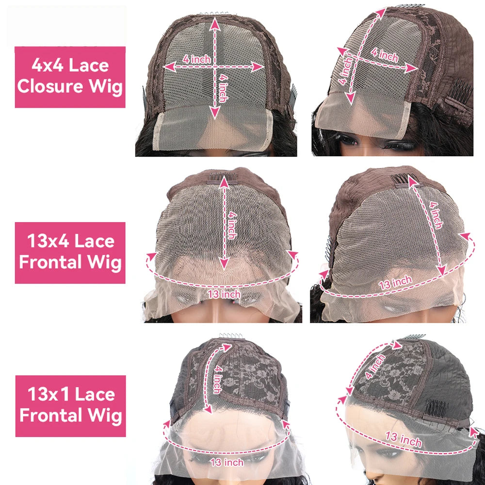 Body Wave Short Bob Wig Transparent Lace Front PrePlucked 13x4 Body Wave Lace